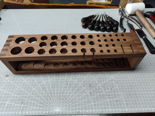 Walnut tool rack